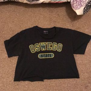 oswego state cropped t-shirt